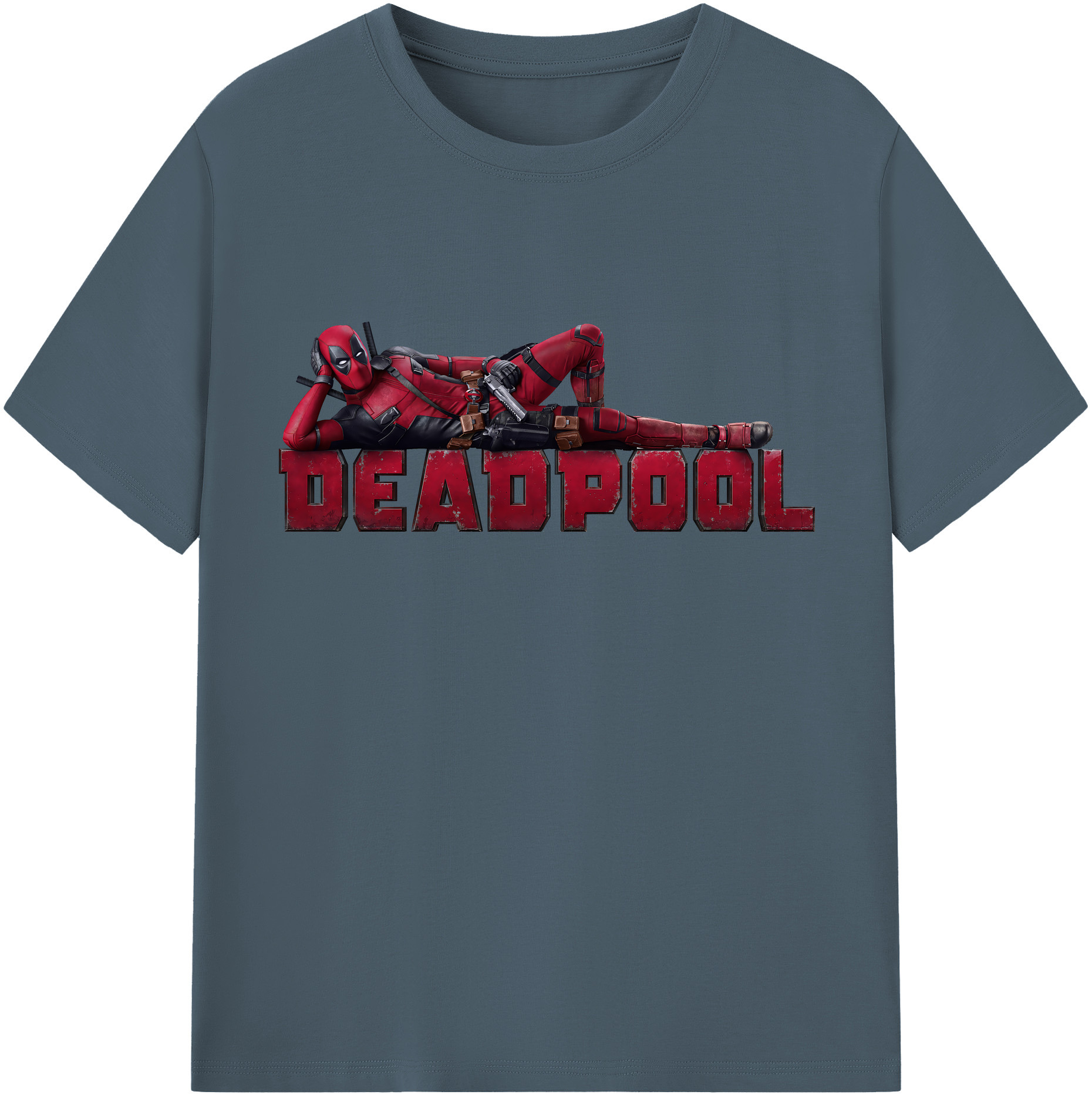 （画像用） Deadpool デッドプール 綿100％半袖Tシャツ（フロントプリント）